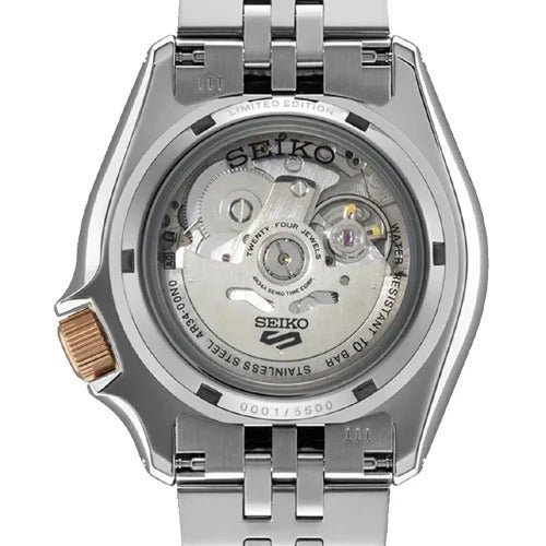 Seiko 5 GMT Sport Asia Exclusive Limited Edition Off White Dial Silver Steel Strap Watch for Men - SSK046K1 - Image 5